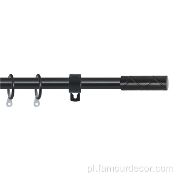 Black Color Cylinder Rhombus Curtain Rod